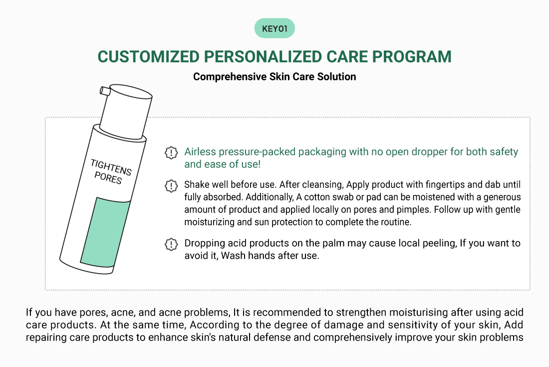 Customized Personalized Pores Refining Serum - Comprehensive Skin Care Solution with Salicylic Acid skincare