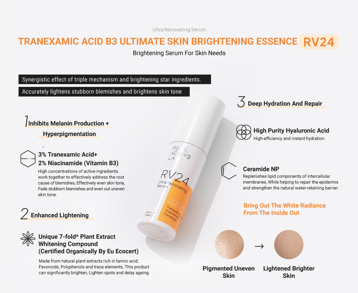 Tranexamic Acid B3 Ultimate Skin Brightening Essence RV24 - Brightening Serum For Skin Needs