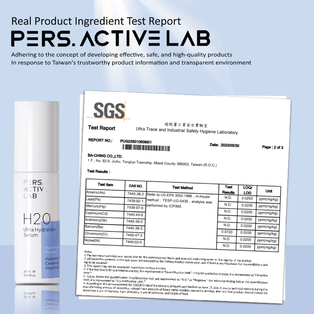 Real Product Ingredient Test Report - Effective and Safe High Quality Products